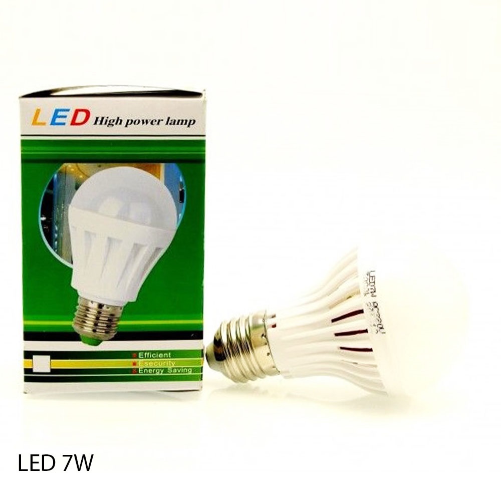 Ниска цена за 7W мощна и икономична LED крушка Е27 -студена бяла светлина 6000К