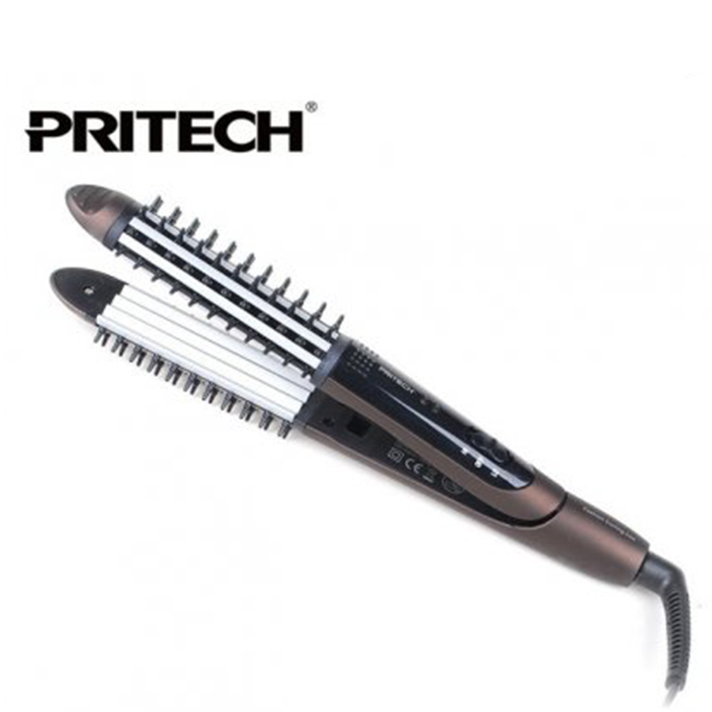 Стайлър за коса, Pritech , TB-913, 2 в 1 с плочки за вълнички