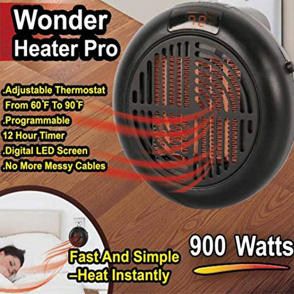 Мощен и икономичен електронно управляем отоплител WONDER HEATER PRO 900W, BD-168