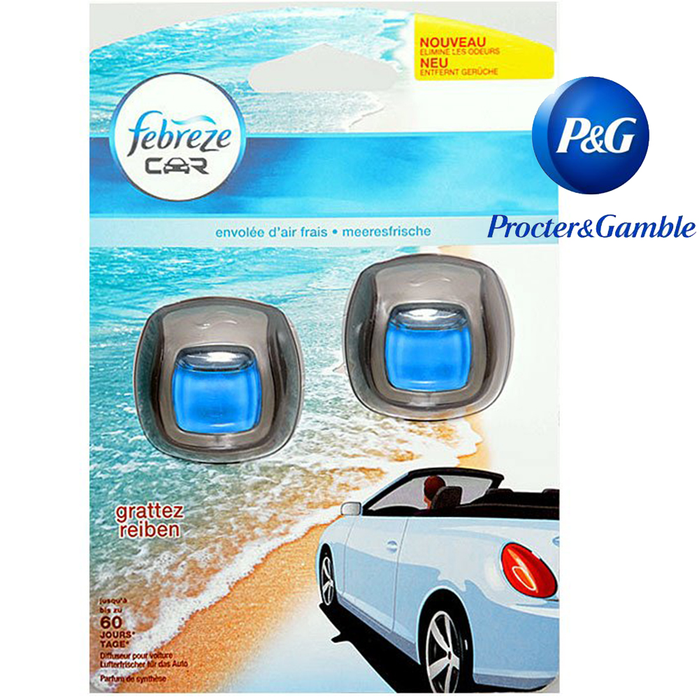 ЛИКВИДАЦИЯ: два ароматизатора за автомобил AMBI PUR FABREEZE OCYANUS MIST, 2x2 ml.