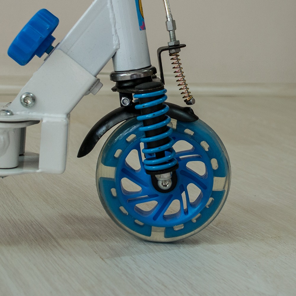 ТОП модел триколесна тротинетка WAVE SCOOTER  BLUE с амортисиращи пружини, 3-10 г. 50 кг