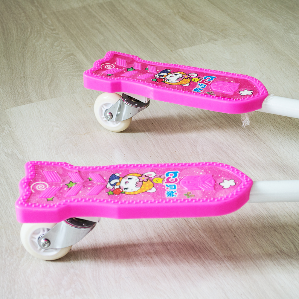 ТОП модел триколесна тротинетка WAVE SCOOTER  PINK с амортисиращи пружини, 3-10 г. 50 кг