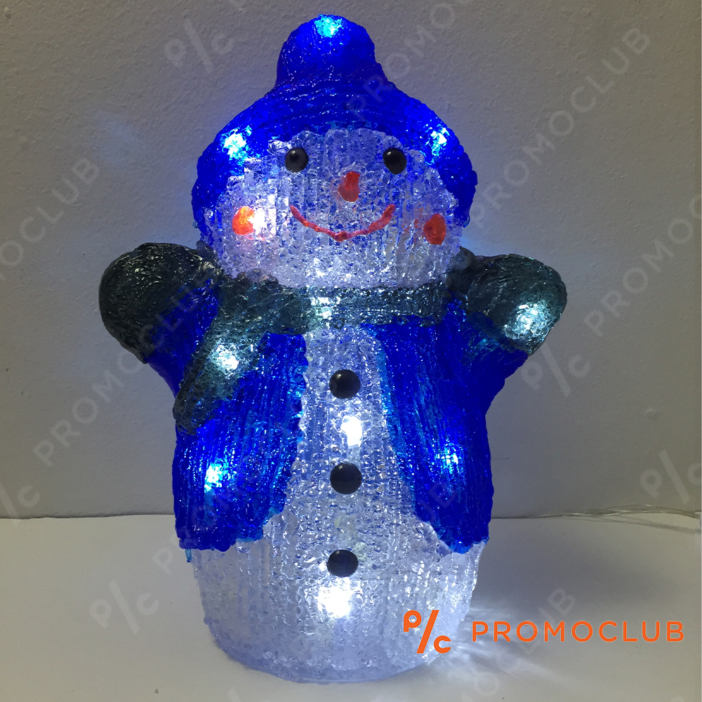 Голям светещ новогодишен снежен човек D15-181, 10 режима, височина 33 см