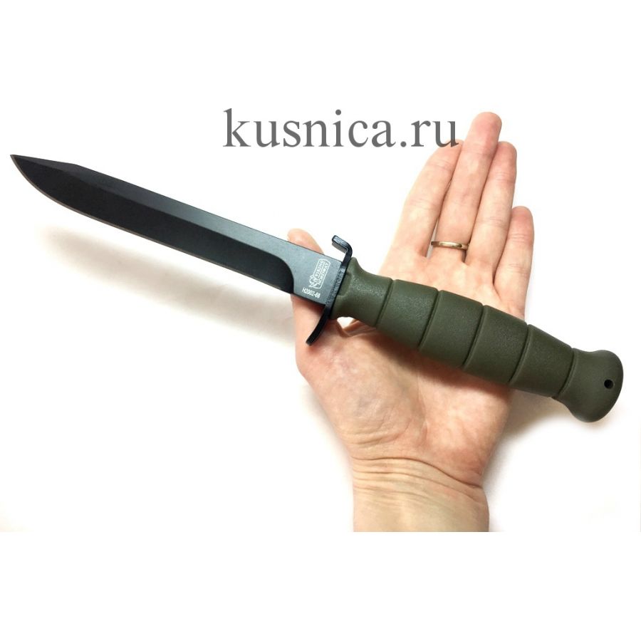 Прав военен нож за лов VIKING NORWAY H2002-68 GREEN, здрава пластмасова кания