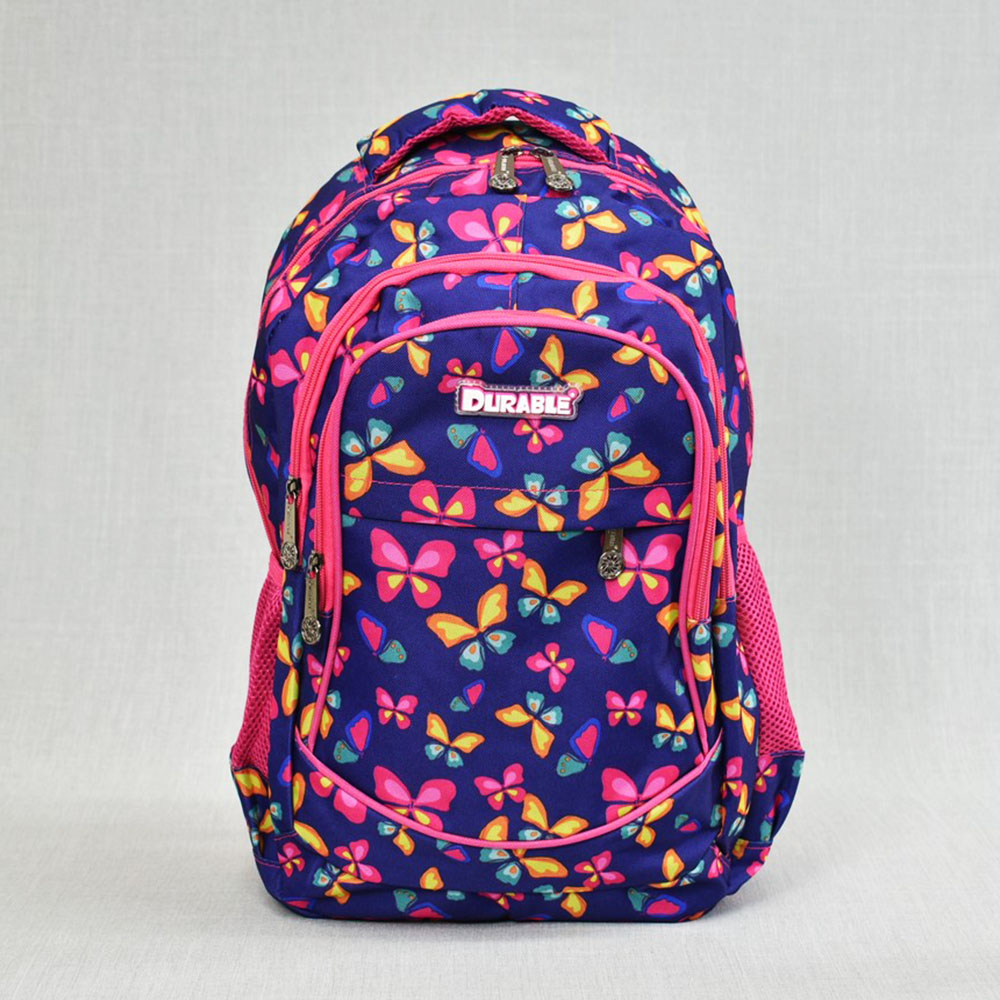 Здрава ученическа раница MARVEL DURABLE 1373 DARK BLUE BUTTERFLIES, 43 см.