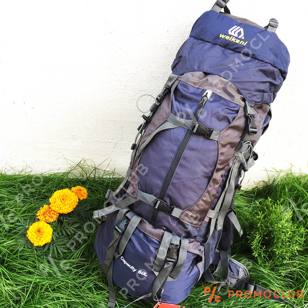 Висок клас 60L туристическа раница WEIKANI DARK BLUE с всички екстри