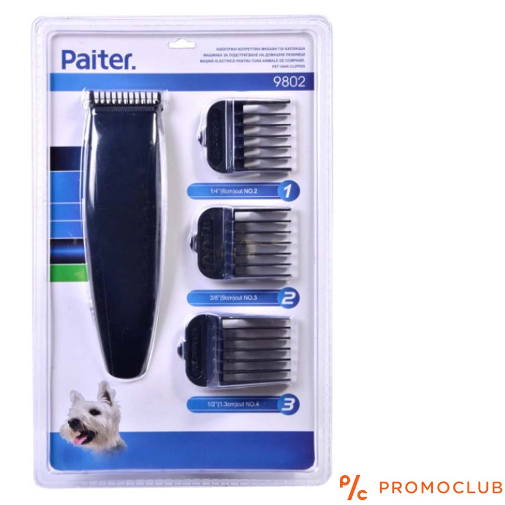 Мощна машинка за подстригване на домашни любимци PETS 9802, 4 приставки