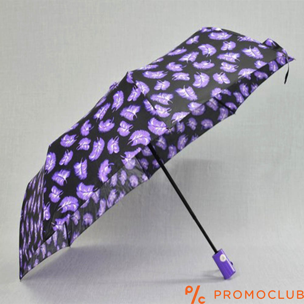 Дамски чадър на лилави пера 22700