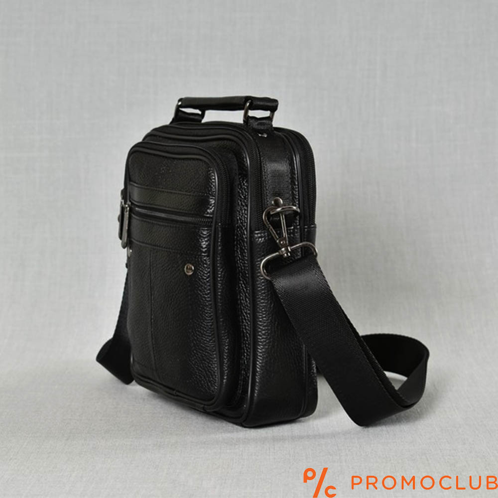 Среден размер мъжка чанта от естествена кожа с две отделения 5012