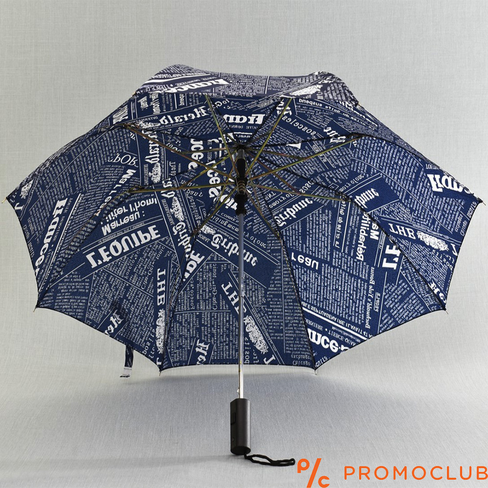 Чадър сгъваем, полуавтоматичен  с ергономична дръжка BLUE PAPER 21688