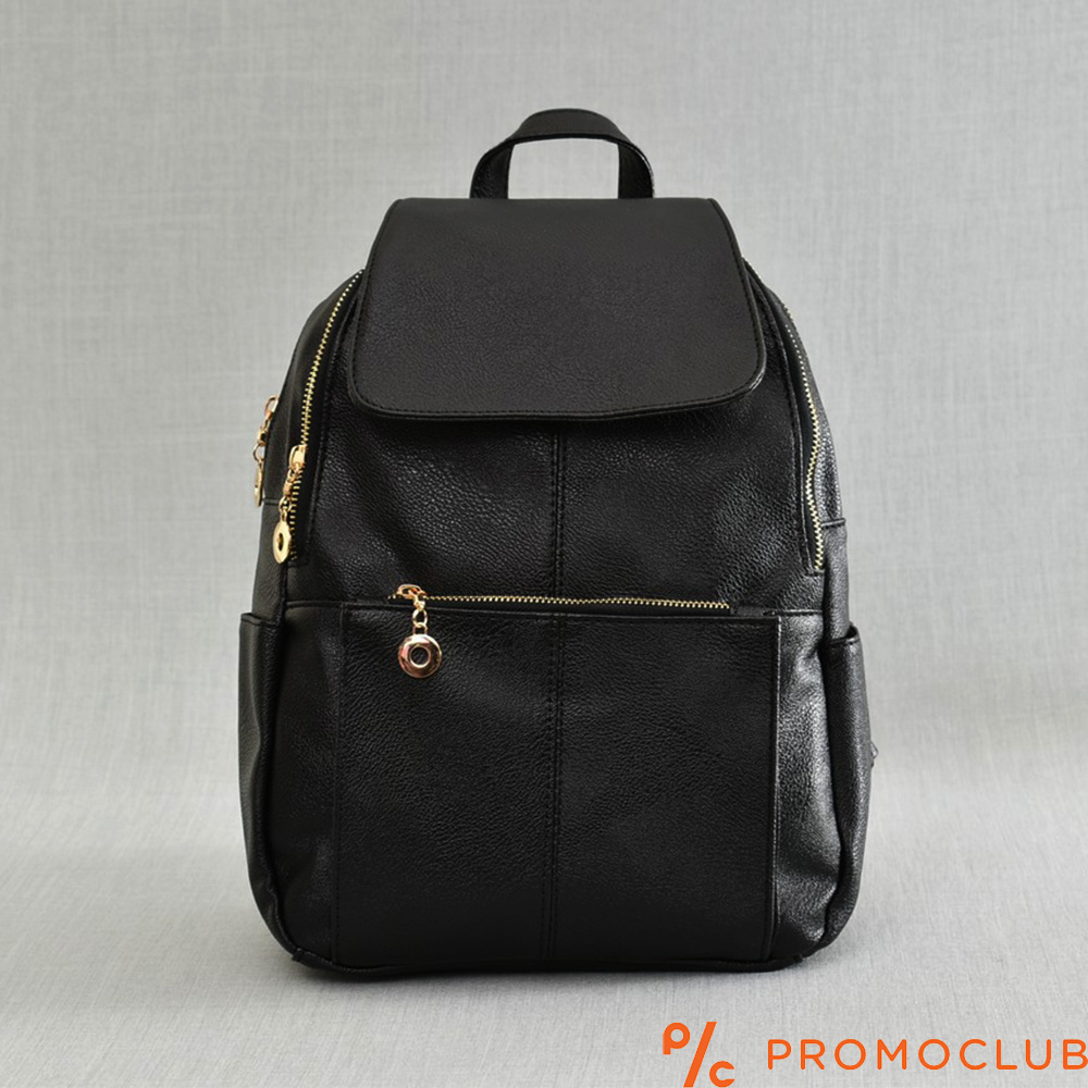 Дамска раница от еко кожа- черна Р011