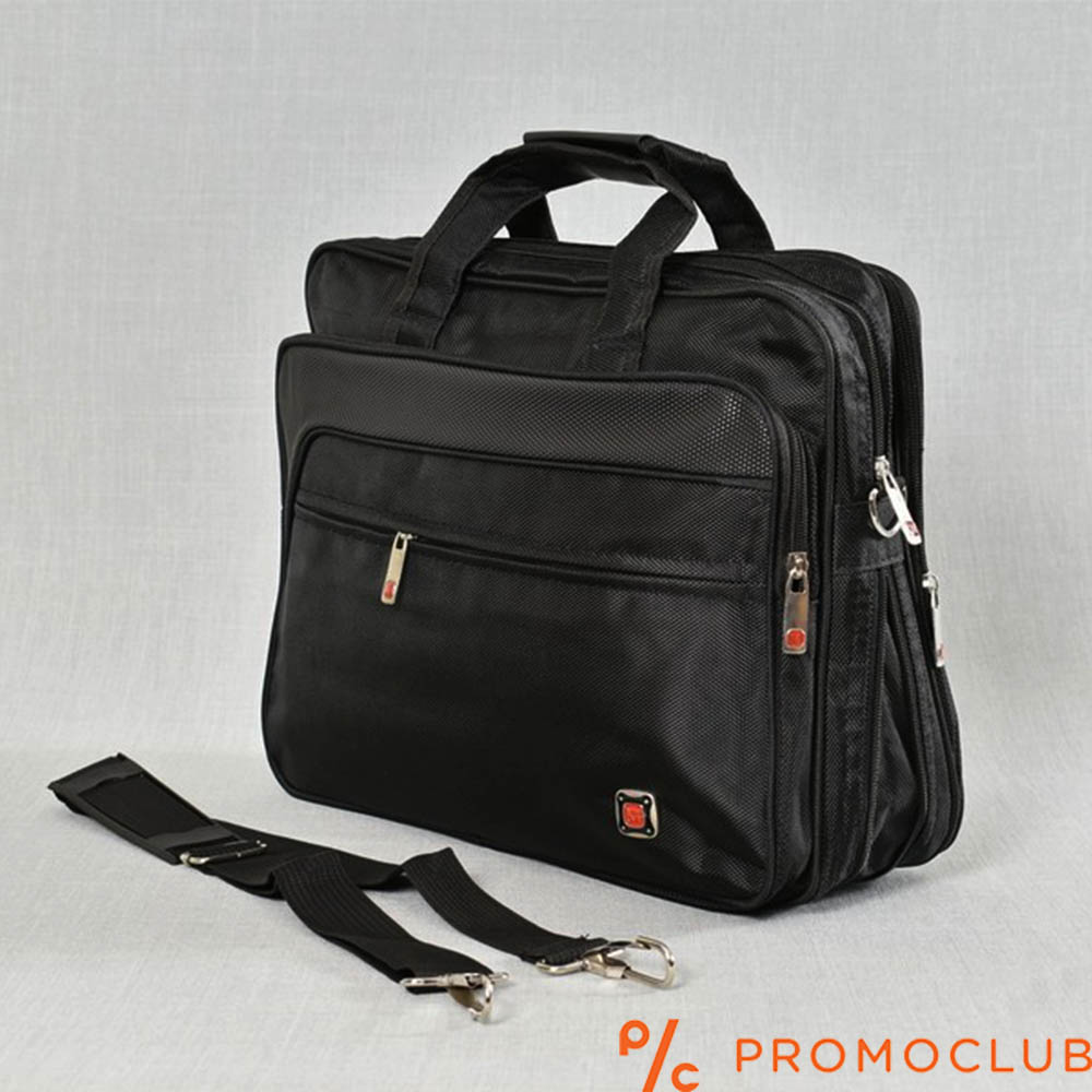 Бизнес чанта от текстил с разширение за документи и отделение за лаптоп 2033