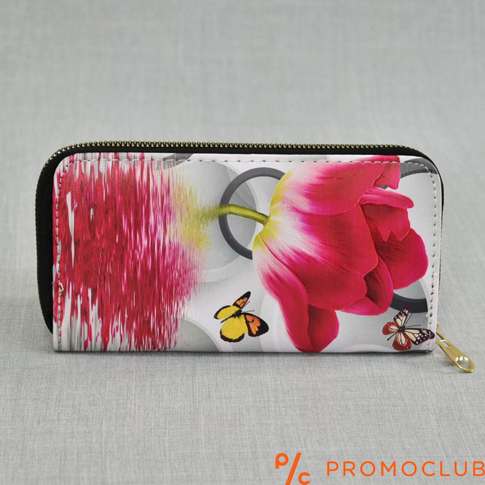 Дамско портмоне от еко кожа цвете с пеперуди 22602