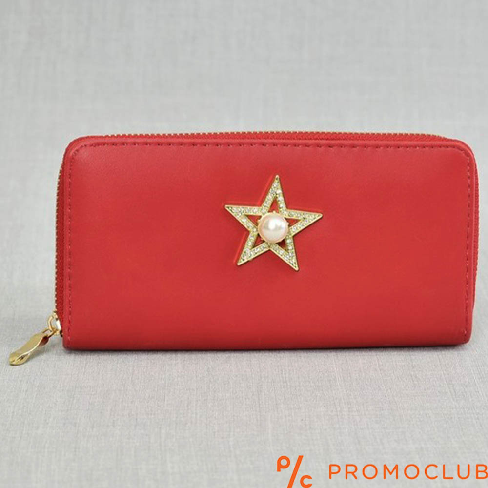 Дамско портмоне от еко кожа- червено 030