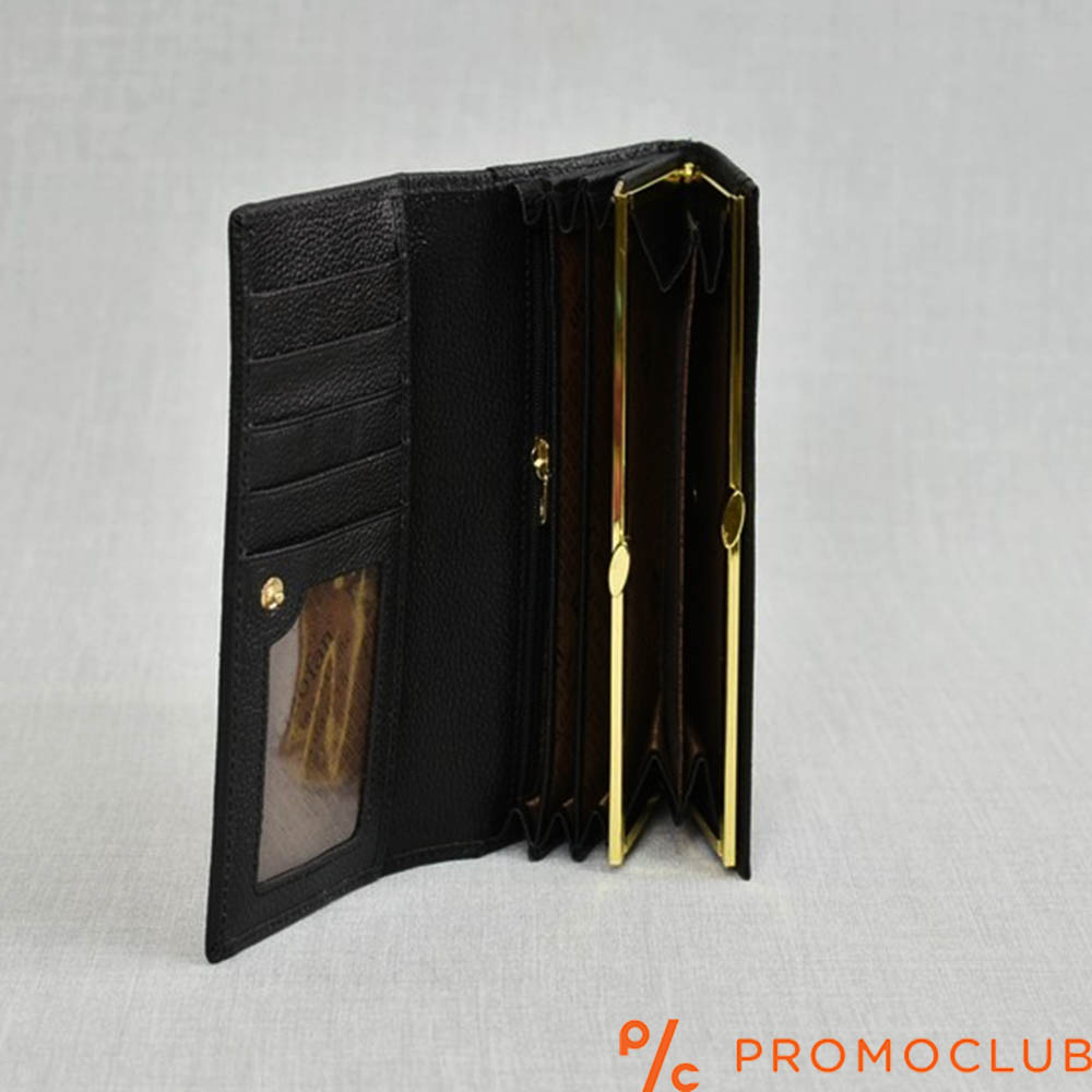 Дамско портмоне от естествена кожа- черен 4131-2