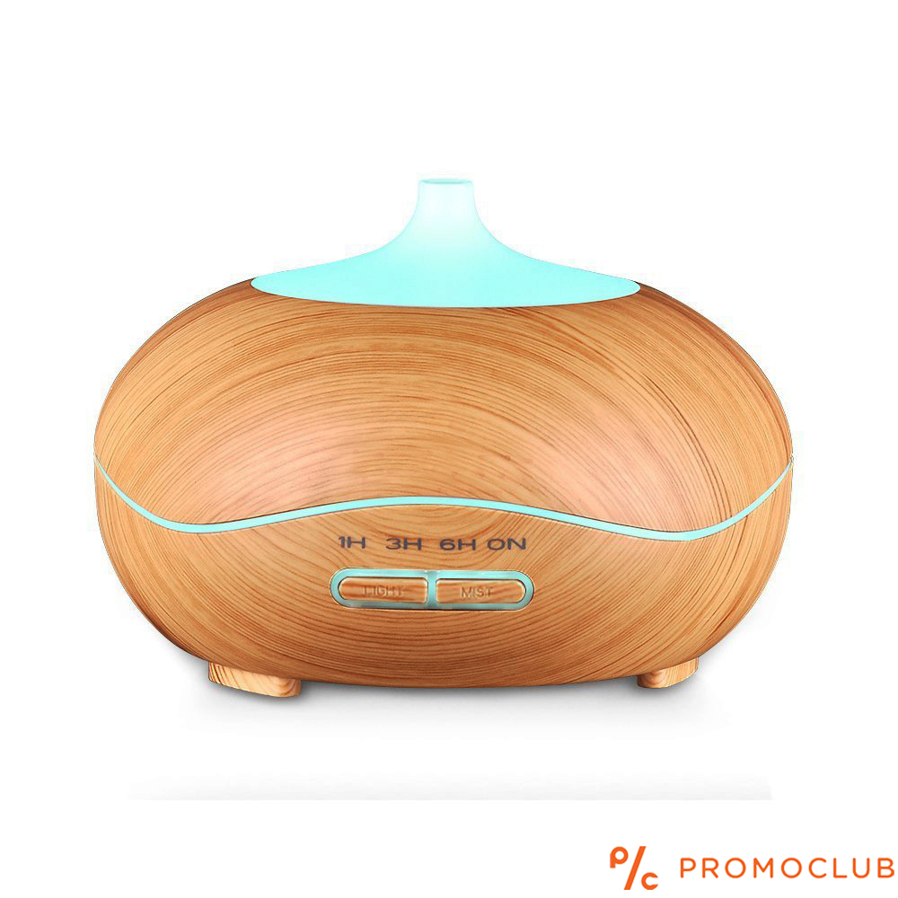 Голям ароматерапевтичен дифузер и овлажнител за въздух с LED светлини, 300 мл.