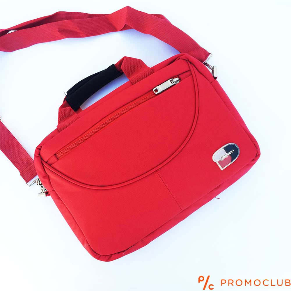 Бизнес чанта BRINCH COMPACT RED 3445, с противоударно отделение за лаптоп и таблет
