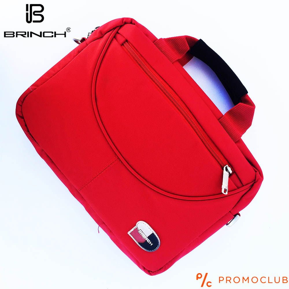 Бизнес чанта BRINCH COMPACT RED 3445, с противоударно отделение за лаптоп и таблет
