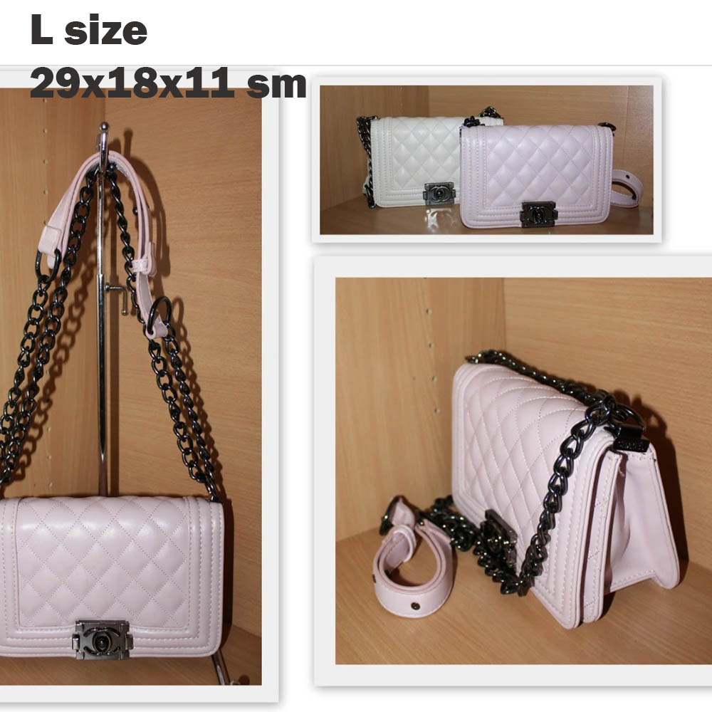 Дамска чанта ШАНЕЛ WHITE, L размер 29 х 18 х 11 см