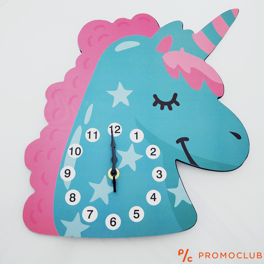 UNICORN, сладък детски стенен часовник ЕДНОРОГ