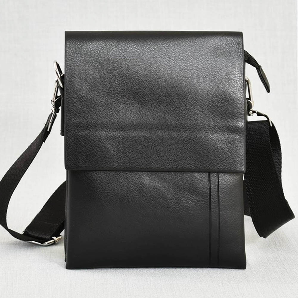 Красива мъжка кожена чанта 8801-1 BLACK