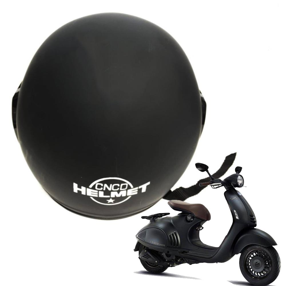 Отворена мото каска с визьор A175 BLACK MATT, за скутери и мотопеди