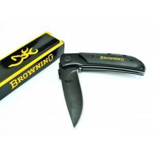 Бутиков сгъваем нож BROWNING DEER HEAD 338T BLACK с дървена дръжка и подаръчна кутия