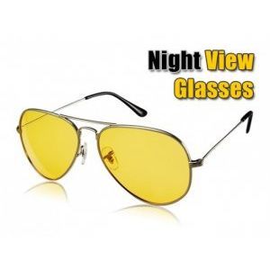 Очила за нощно шофиране - HD Night Vision тип Ray Ban Aviator с метална рамка