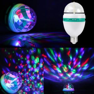 Въртяща се цветна диско парти LED лампа - ефектна, надеждна и...