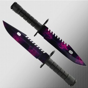 Геймърски нож COUNTER STRIKE CS M9 BAYONET ELITE BLACK PEARL M7 с ПОДАРЪК - стойка