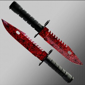 Геймърски нож COUNTER STRIKE CS M9 BAYONET RUBY M3 с ПОДАРЪК -  стойка