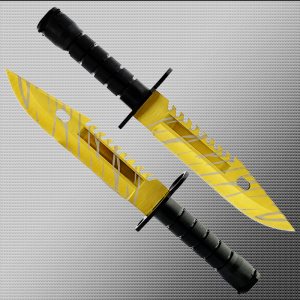 Геймърски нож COUNTER STRIKE CS M9 BAYONET TIGER TOOTH M15 с ПОДАРЪК -  стойка