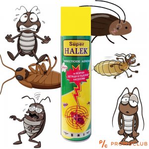 Мощен инсектициден спрей HALEK 400 ml срещу всякакви пълзящи и летящи насекоми