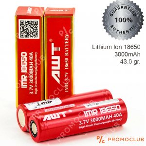 2бр Висок клас батерия IMR 18650 литиево-йонна, 3000mAh, 430 gr,...
