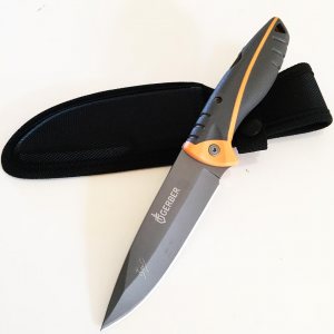 Тежък ловен нож GERBER, класически размер, карбонова кания, кутия