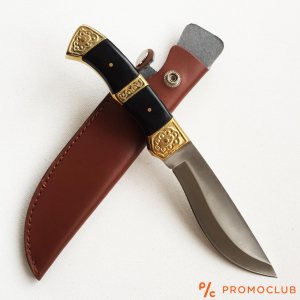 Малайзийски ловен кукри нож висок клас MALI KUKRI, кожена кания за колан