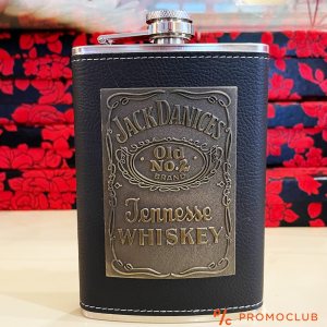 JACK DANIELS Подаръчна манерка за алкохол, неръждаема стомана, 266 мл